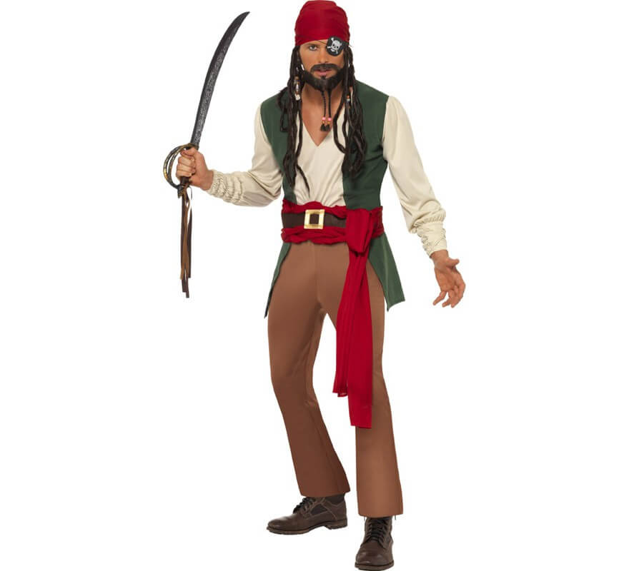 Disfraz de Pirata Borracho Caribeño