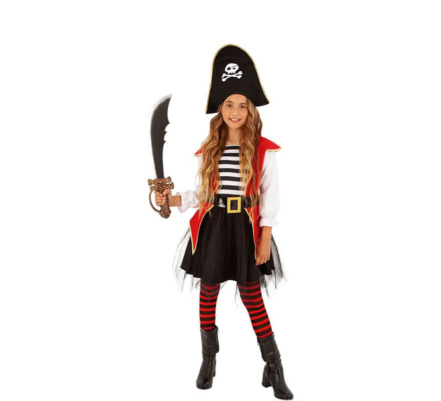 America Residuos Aplicado Disfraz de Pirata con Tutú para niña