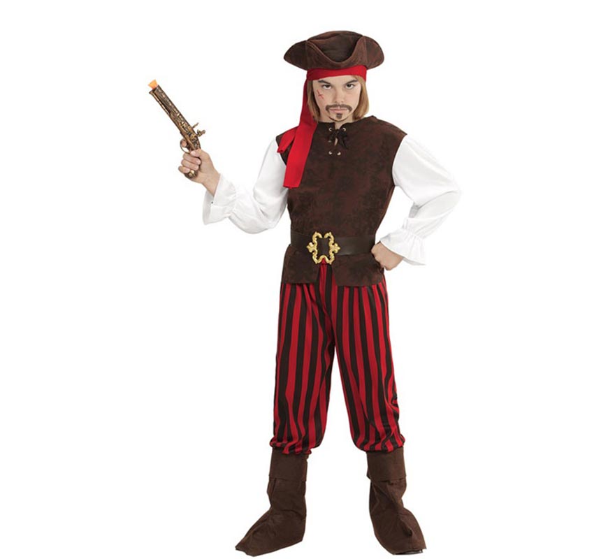Striped Pirate of the Caribbean costume for boys