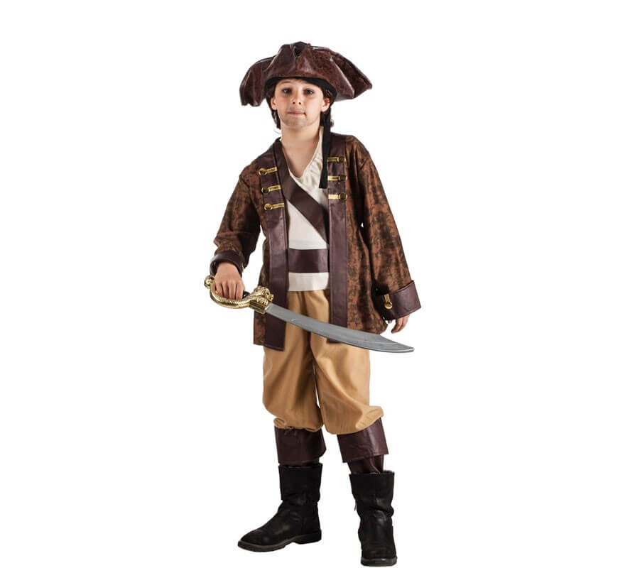  Disfraz de capitán pirata para niños de 8 a 10 años : Ropa,  Zapatos y Joyería