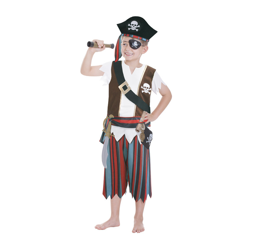 Disfraz de pirata para niños de 3 a 6 años