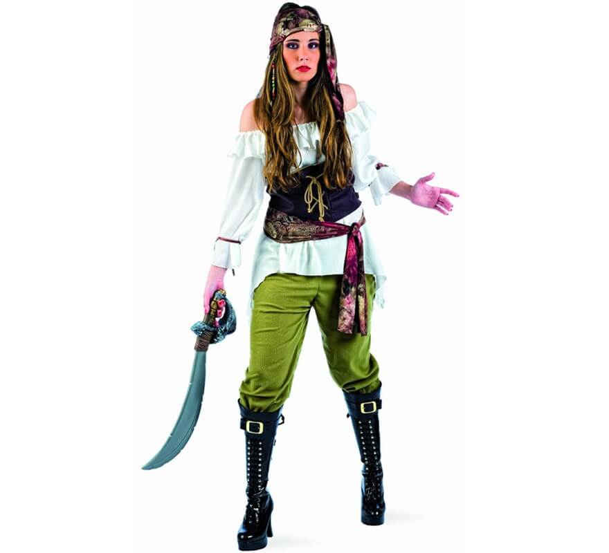 Disfraz de Pirata Saqueadora Deluxe para mujer