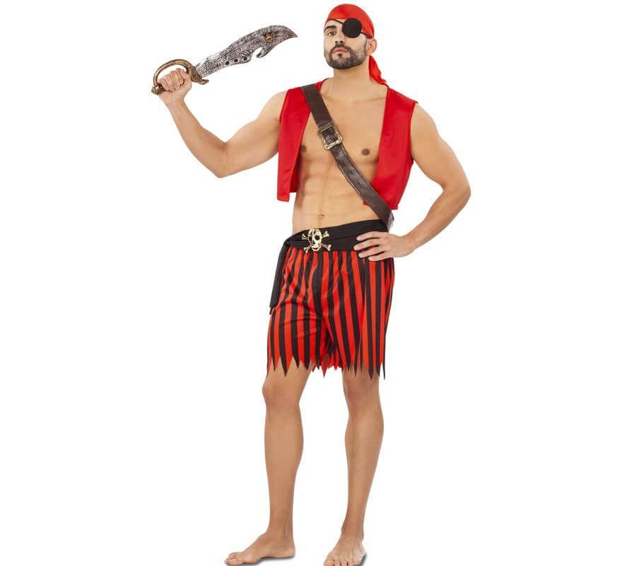 Benda Travestimento Pirata Halloween con Teschio | Sexyshoppuntog.it