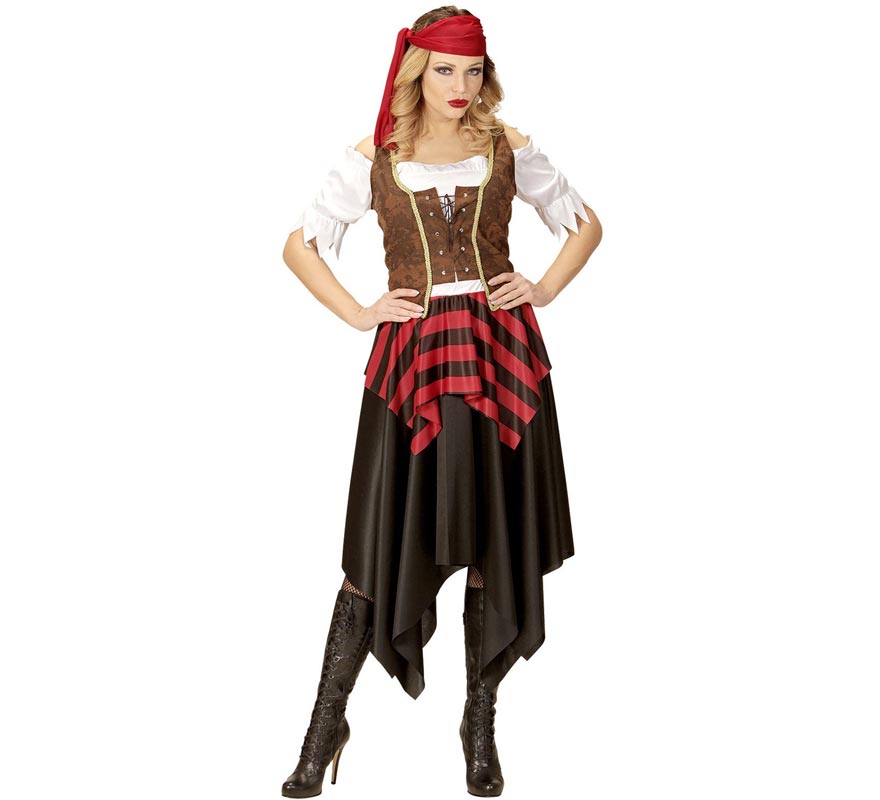 Costume da Pirata Reckless con nastro per donna