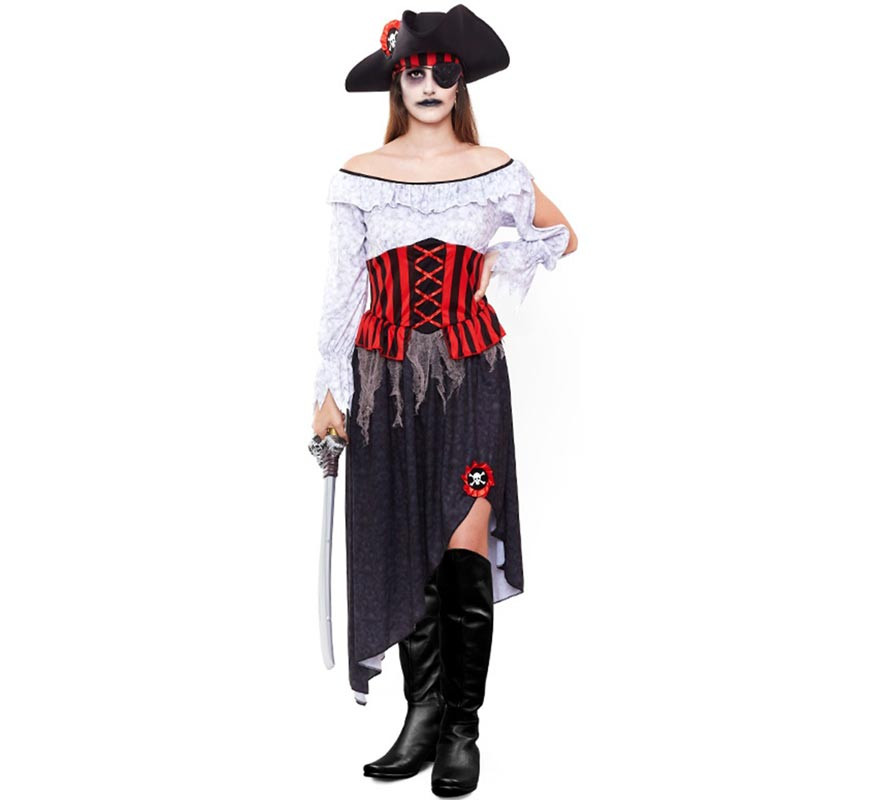 Disfraz de Pirata Zombie para mujer