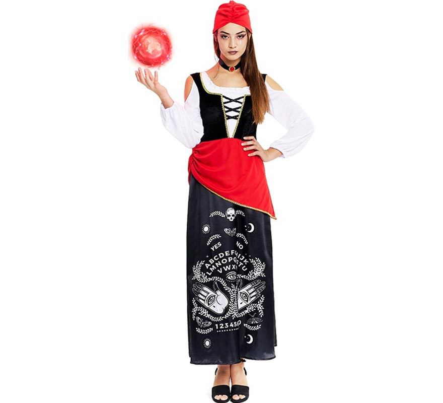 Women's red turban pythoness costume