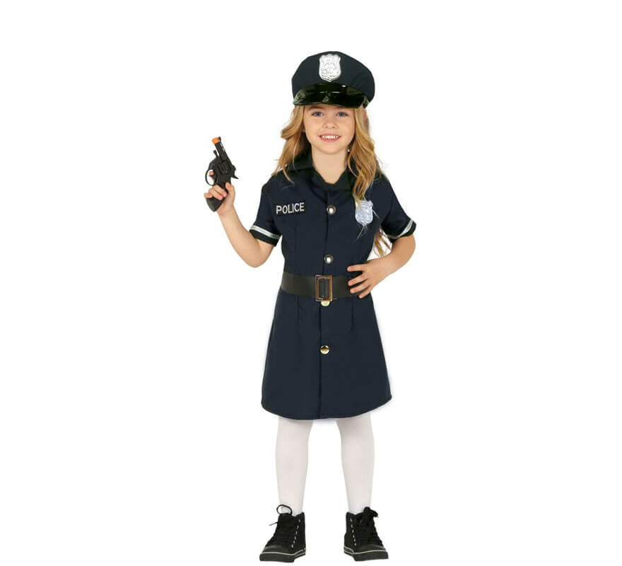 relé mitología módulo Disfraz de Policía Local para niña