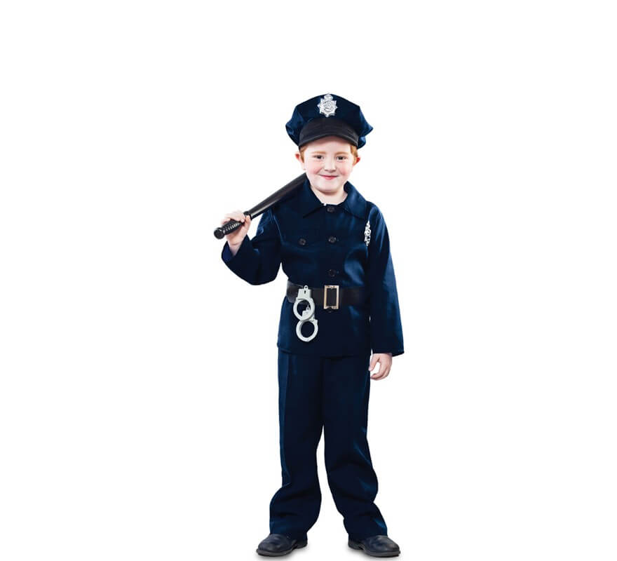 Deguisement officier de police enfant 5 a 6 ans arme non incluse