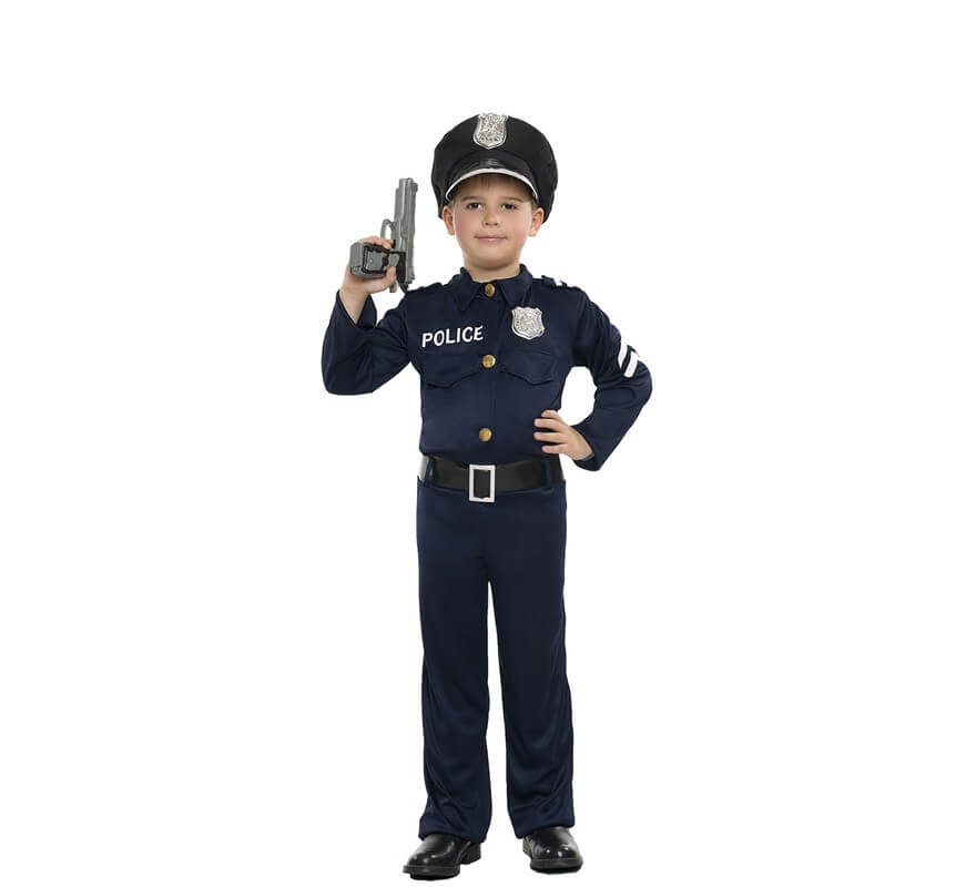 Cuatro lista Ondas Disfraz de Policía para niño