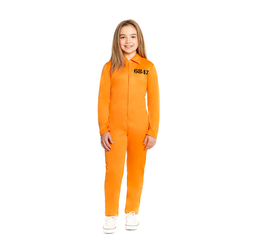 Orange prisoner costume for girls