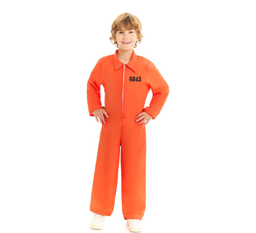 Orange prisoner costume for children