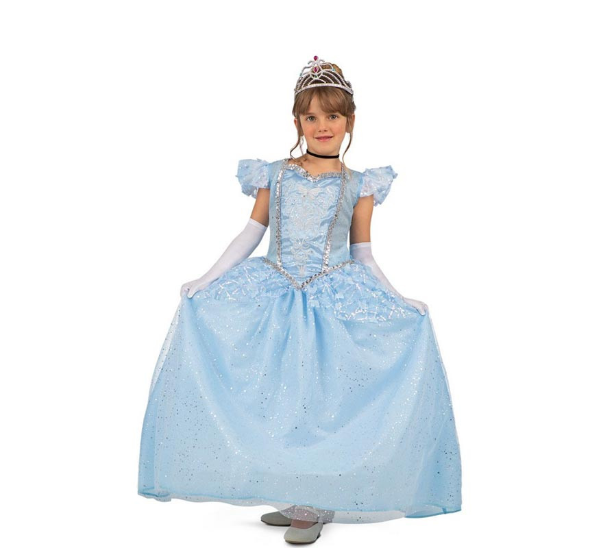 Sky blue fairy tale princess costume for girls