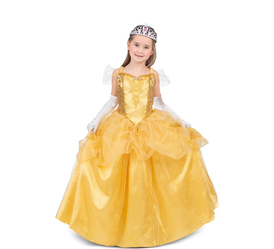 Yellow Princess Belle costume for girls