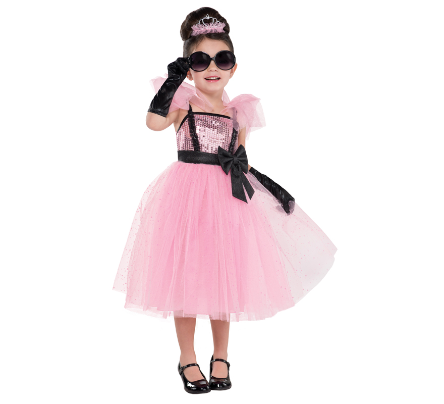 Disfraz de princesa glam de Hollywood para niñas