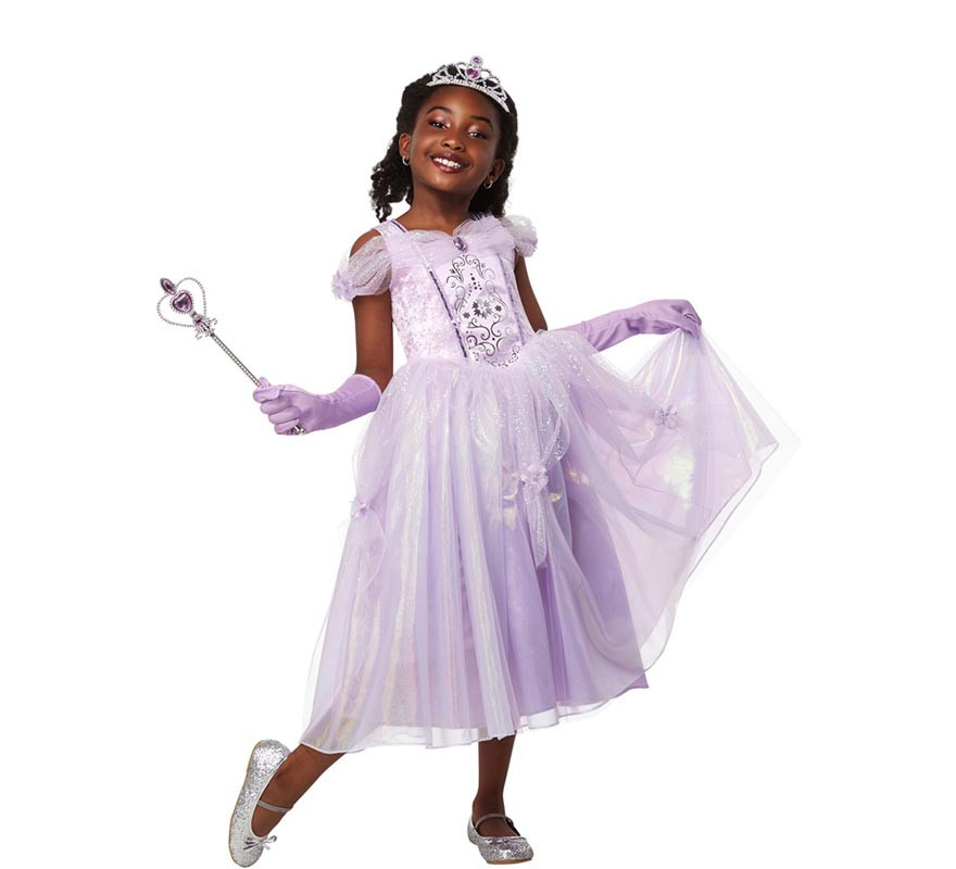 Purple Princess costume with tiara for girls