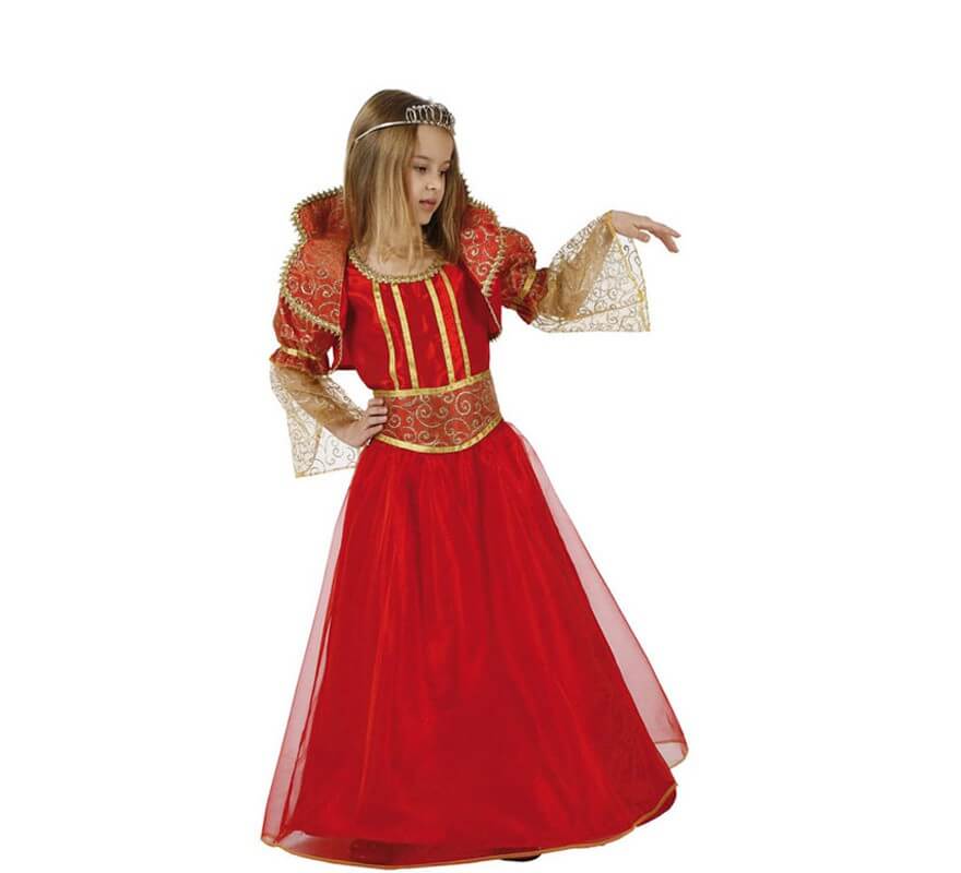 Disfraz de Princesa o Reina rojo para niñas