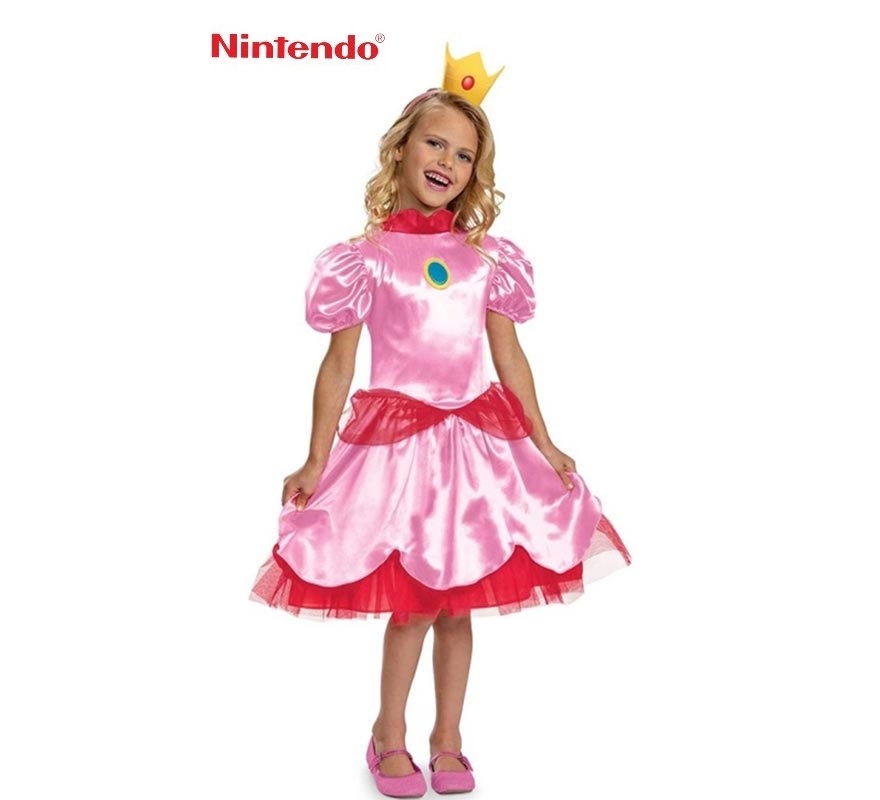 Peach Super Mario Nintendo Costume for Girls