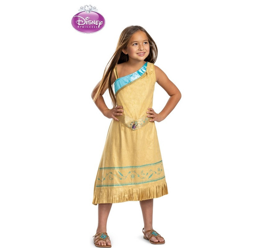 Una oración Niño administrar Disfraz de Princesa Pocahontas Deluxe para niña