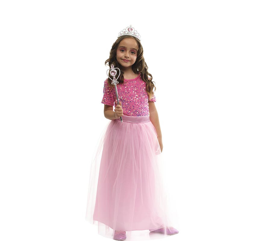 Pink heart princess costume for girls