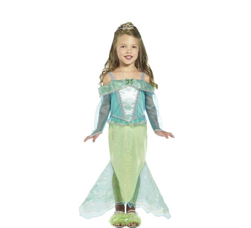 VIKITA Vestitos Bambina Principessa Stampa a Colori Sirena Casuale Abiti 2-8 Anni 