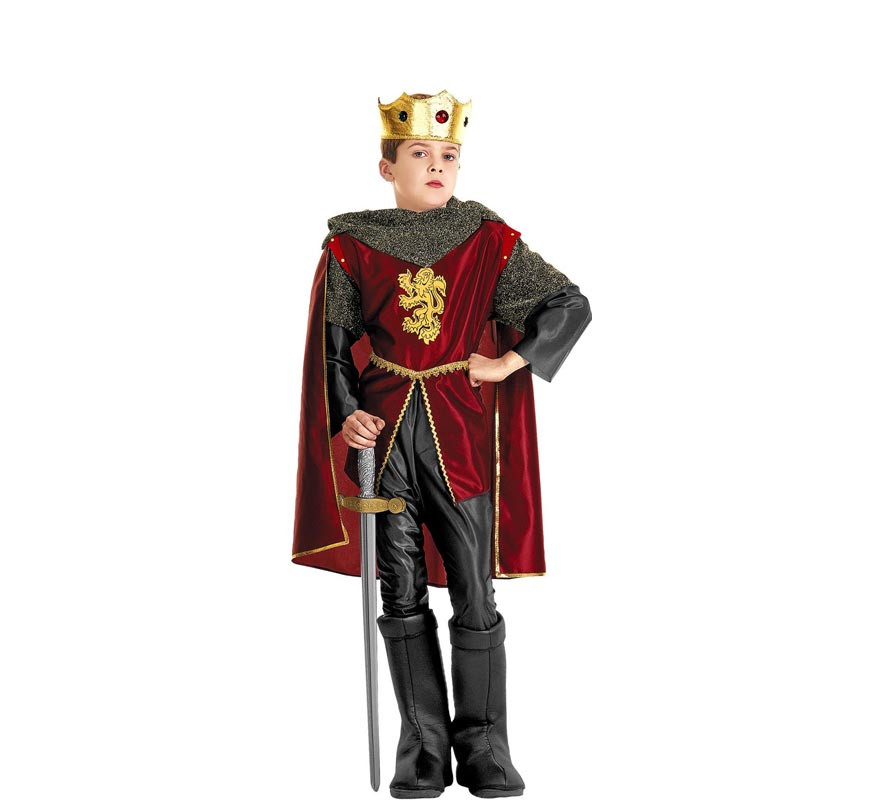 Maroon and Gray Royal Prince Costume for Boys