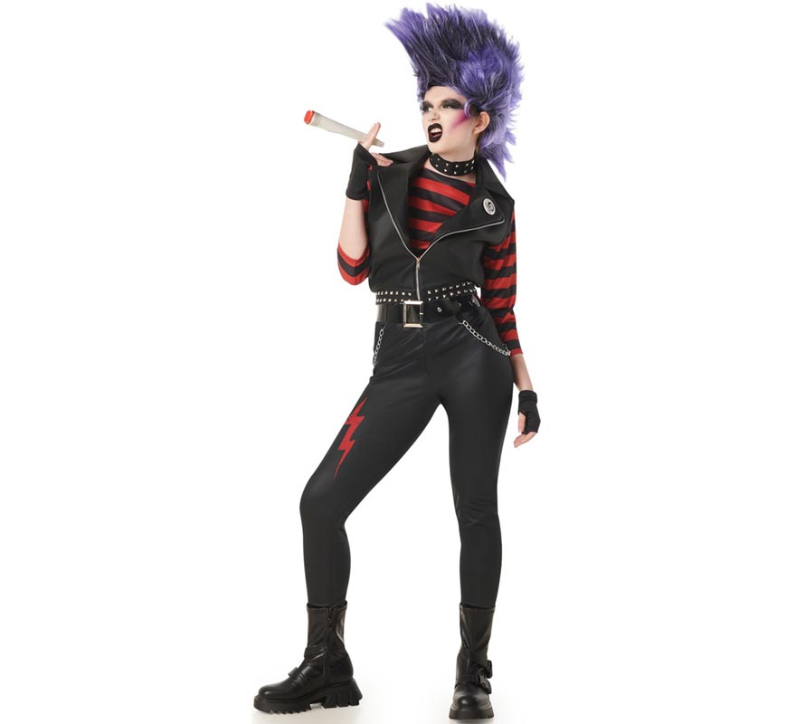 Women's Striped Punk Costume