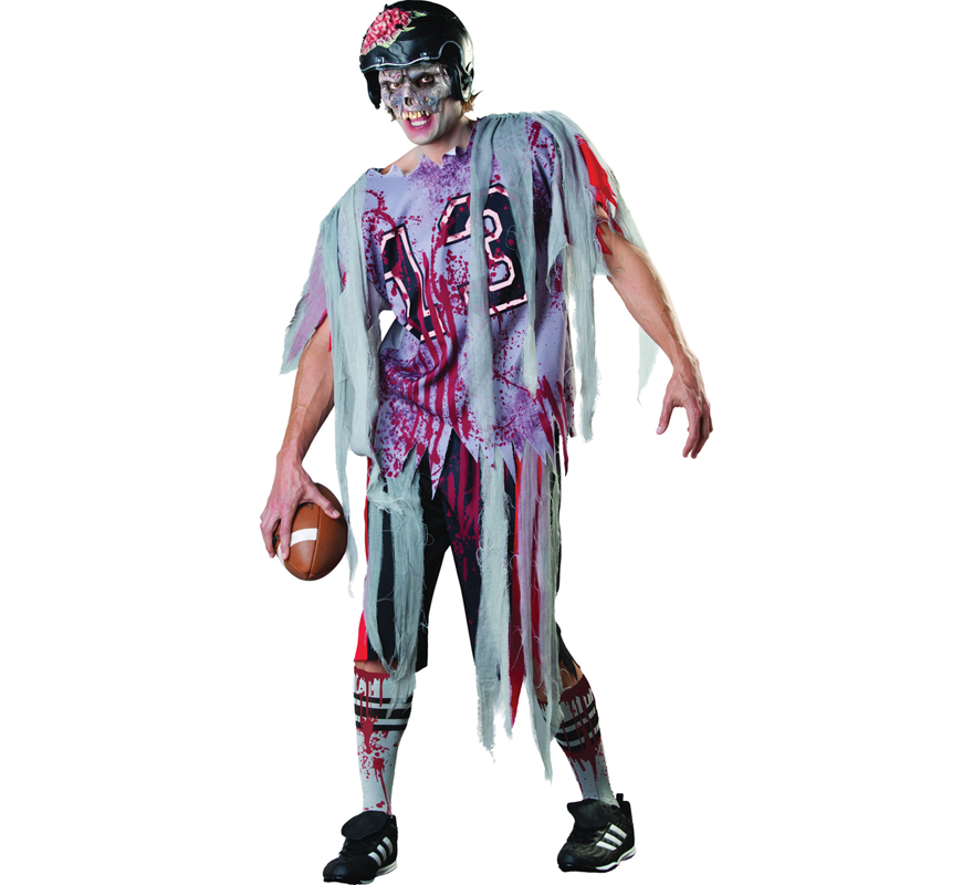 Disfraz de Quarterback zombie para hombres en talla M-L para Halloween