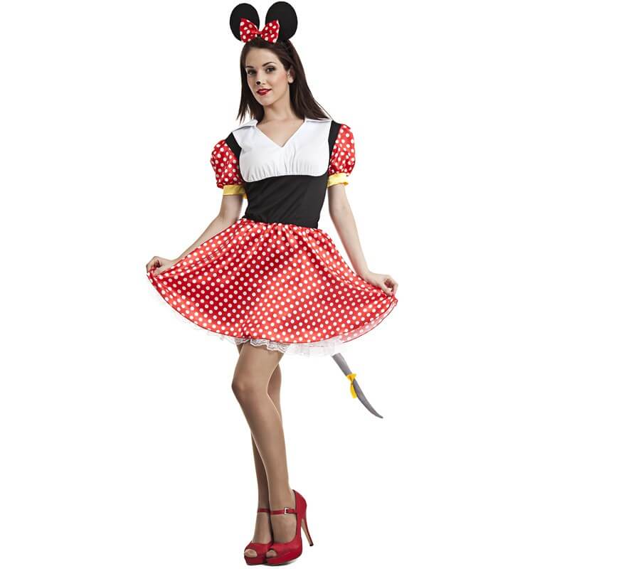 Sexy Damen Kostüm Minnie Maus für Fasching