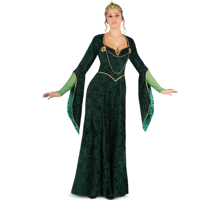 Green Dragon Queen Costume with Tiara for Women