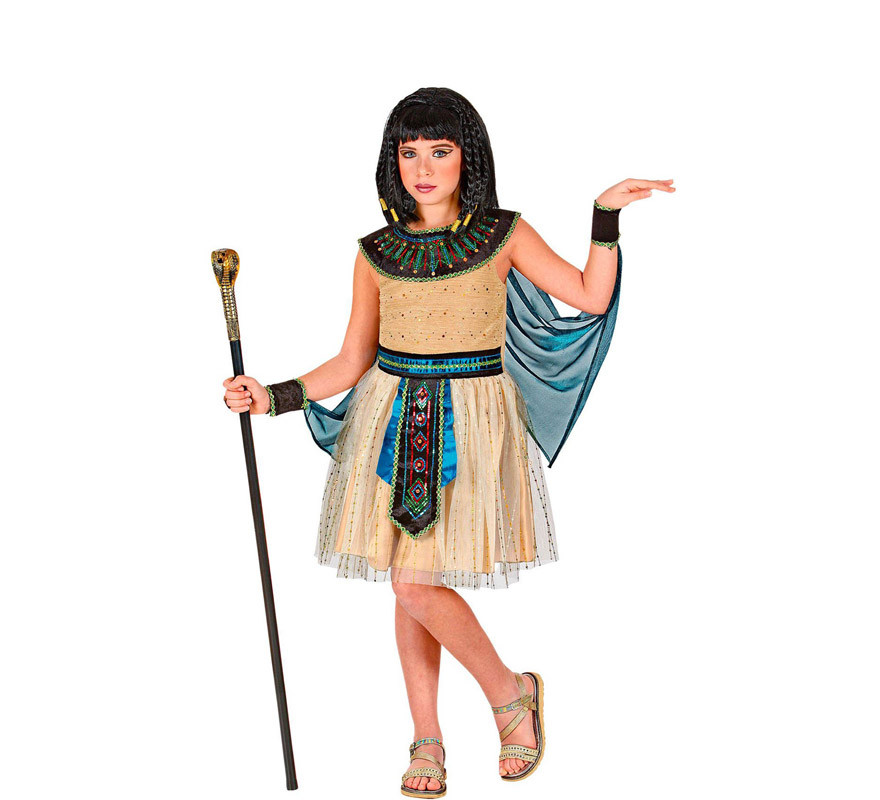 Costume da regina egiziana beige per bambina
