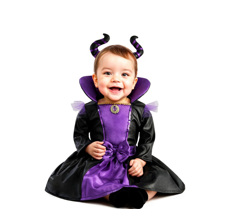 Evil Queen Costume with Horns for Babies