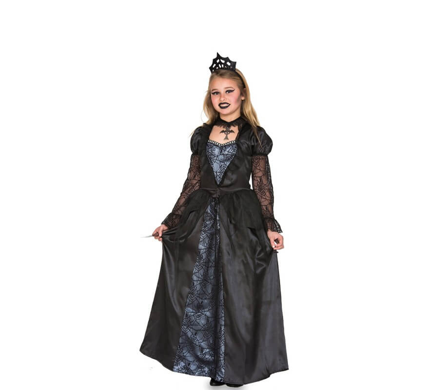 Vampiro Real Infantil - Vestido Halloween para meninas gótico - 4