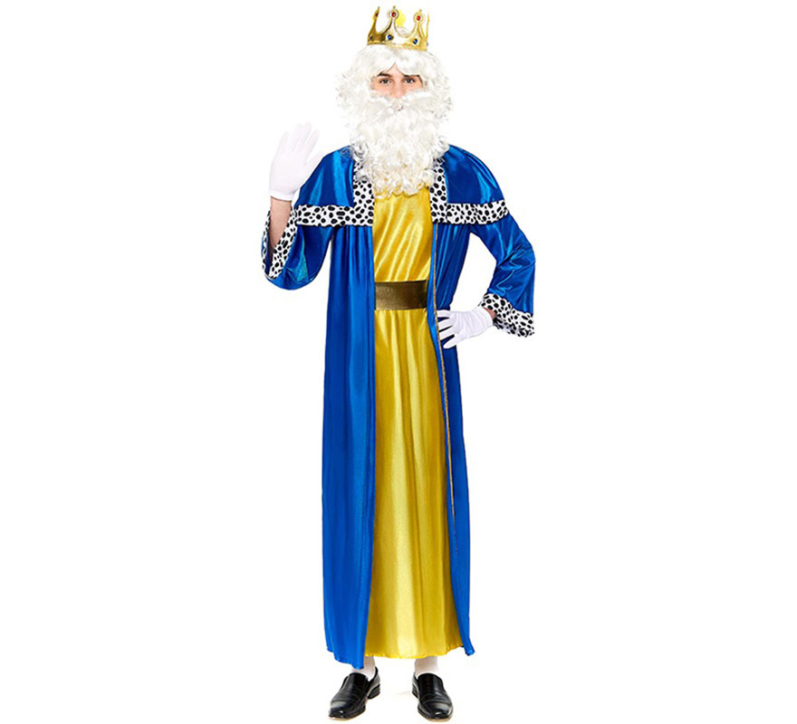 Disfraz de Rey Mago azul para hombre