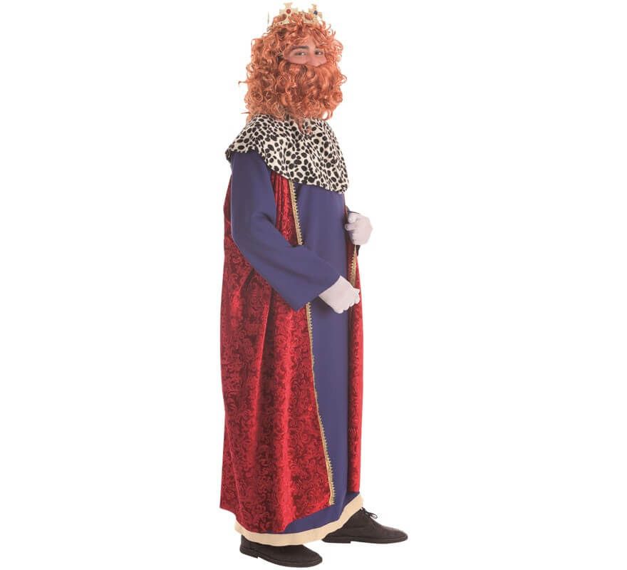 Blue and Red Wizard King costume for men