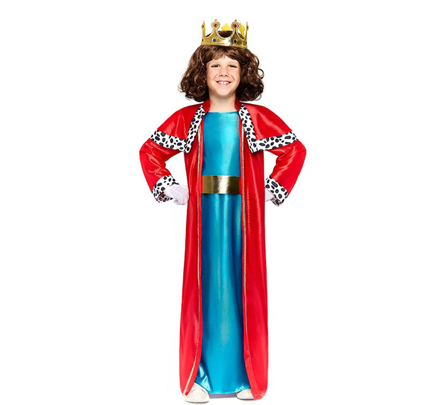 Disfraz de Rey Mago roja para niño