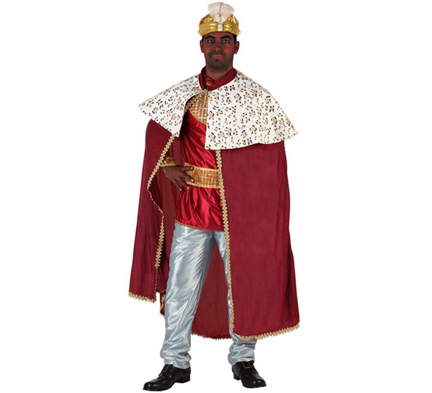 Disfraz de Rey Mago rojo para hombre talla M-L