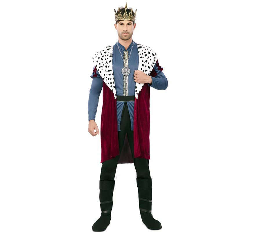 Deluxe Printed Medieval King Costume for Men