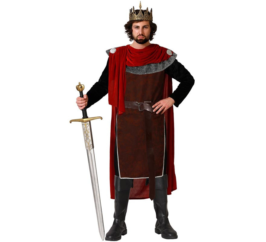 Red Medieval King Costume for Men