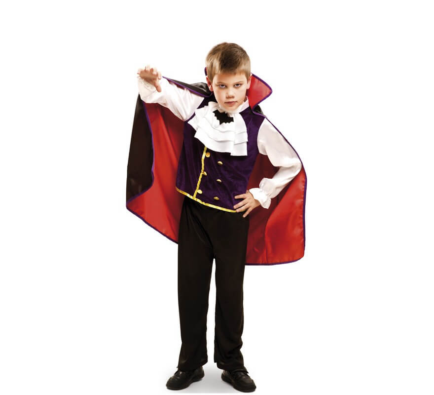 Disfraz de Rey Vampiro con capa para niño