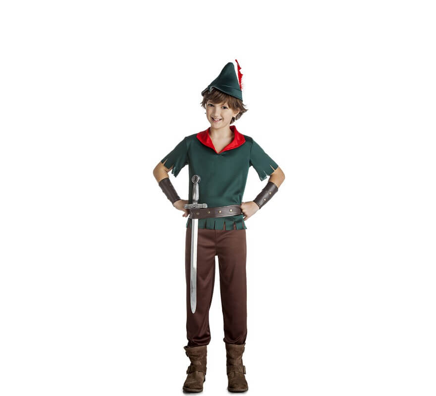 Disfraz de Robin Hood verde oscuro para niño