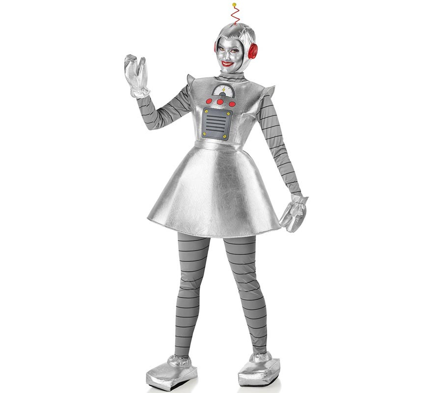 Silver Ancient Robot Costume for Women