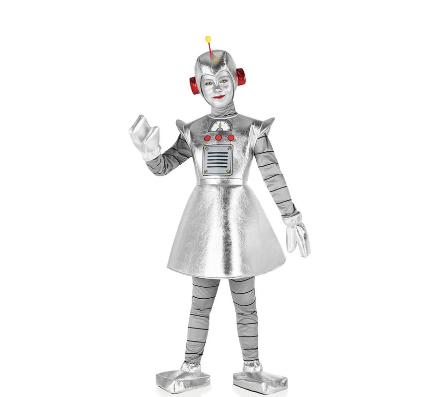 Silver Ancient Robot Costume for Girl