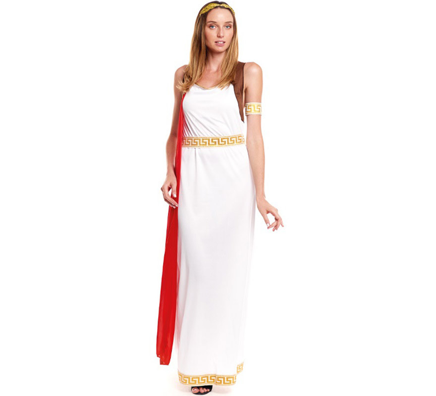 Sofisticado chisme Amigo Disfraz de Romana Imperial Blanco para mujer