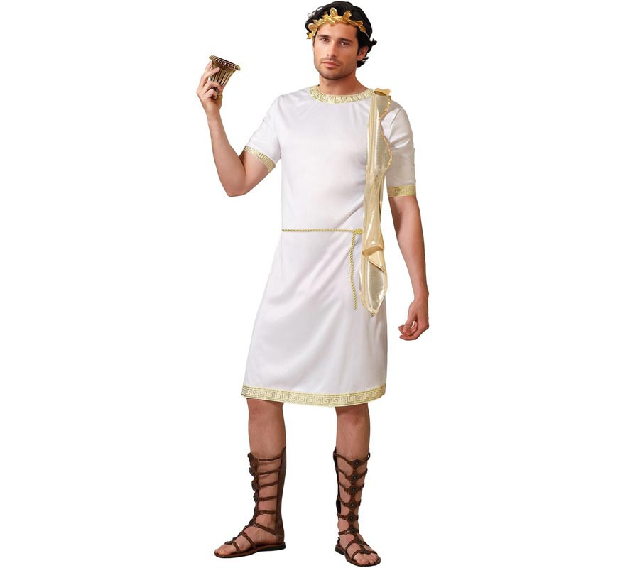 White Roman costume with gold details for men