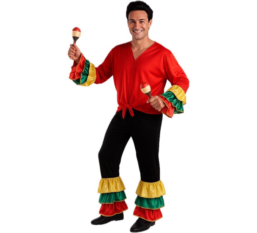 Costume Uomo Forum Maglietta Discoteca | Motivo Luccicante Stile Anni '80 | Taglia XL Per Petto Fino A 48