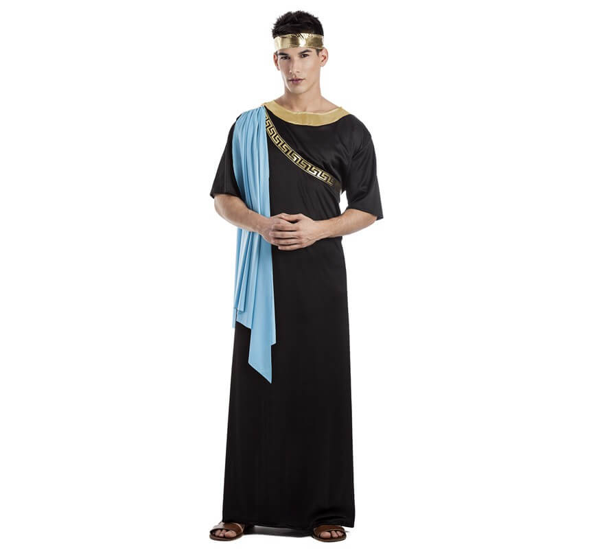 Aburrir inversión acumular Disfraz de Sacerdote Griego Negro para hombre