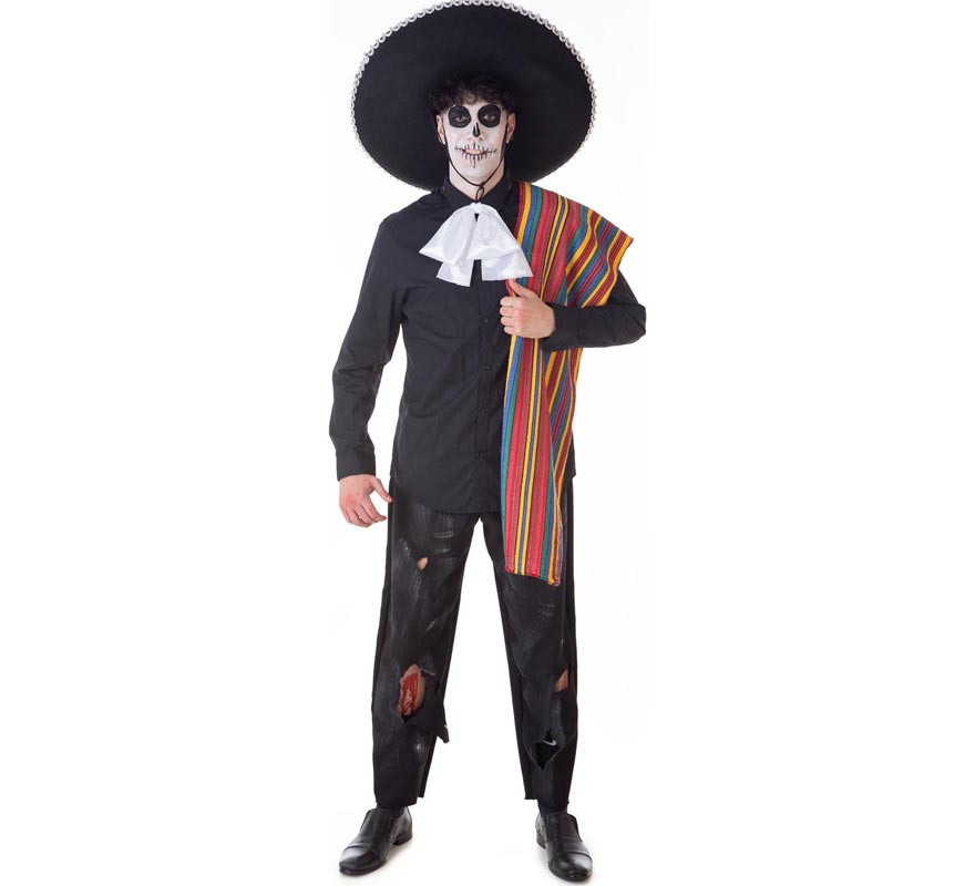 Se�or Catr�n Mariachi costume with poncho for men