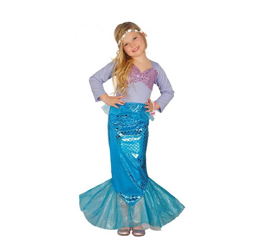 Costume da Sirena brillante per bambina