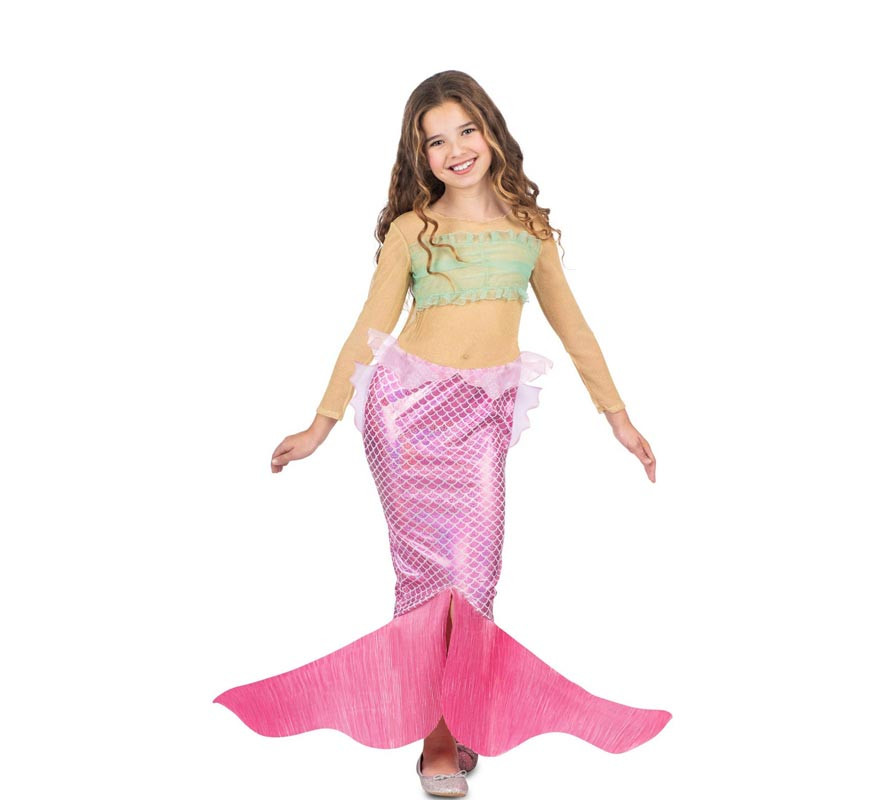 Pink Mermaid Costume with Tail for Girls