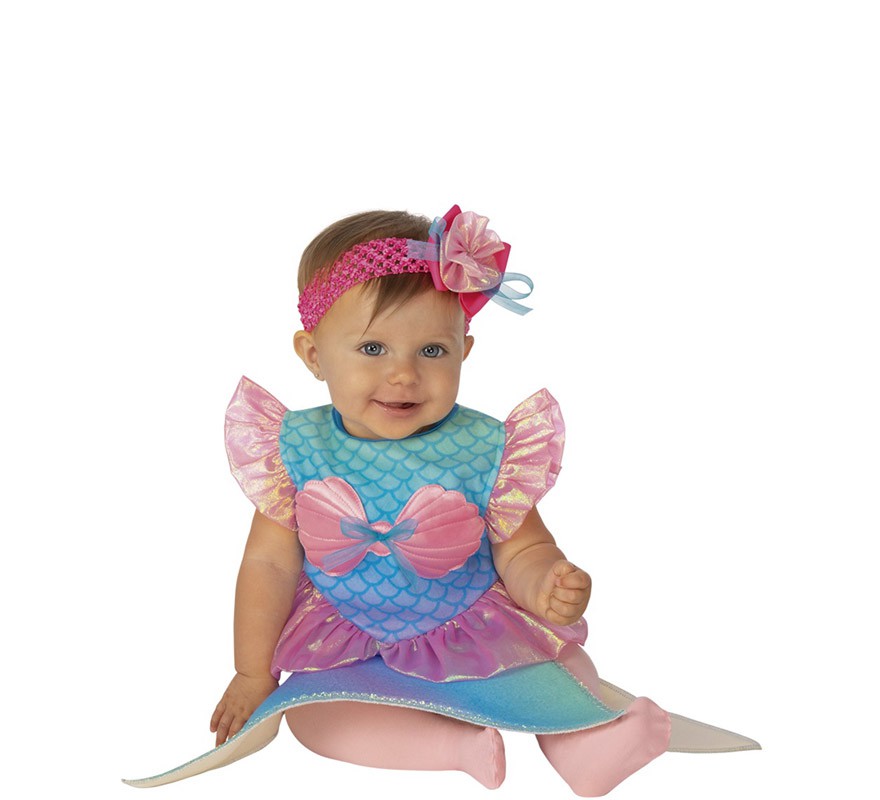 Costume sirène enfant rose - 32,90 €